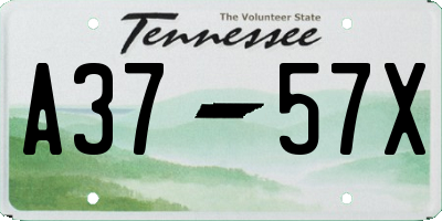 TN license plate A3757X