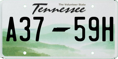 TN license plate A3759H