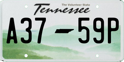 TN license plate A3759P