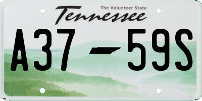 TN license plate A3759S