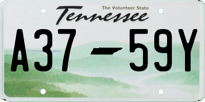 TN license plate A3759Y