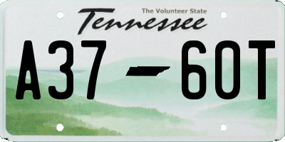 TN license plate A3760T