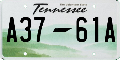 TN license plate A3761A