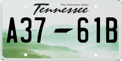 TN license plate A3761B