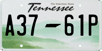 TN license plate A3761P