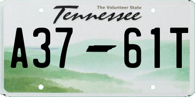 TN license plate A3761T