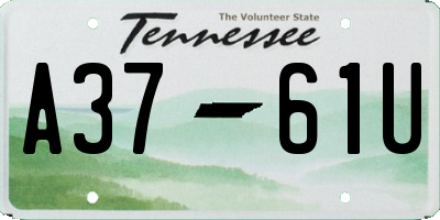 TN license plate A3761U
