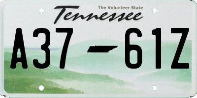 TN license plate A3761Z