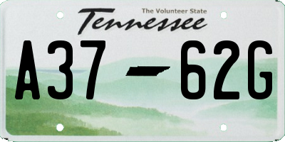 TN license plate A3762G