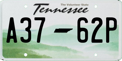 TN license plate A3762P