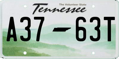 TN license plate A3763T
