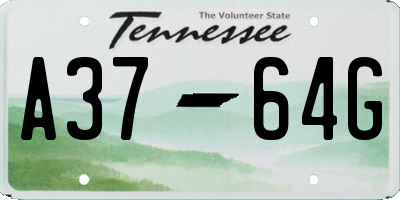 TN license plate A3764G