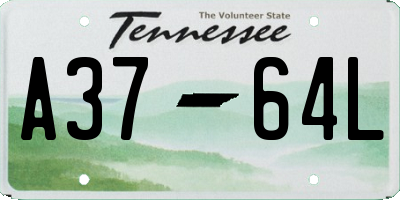TN license plate A3764L