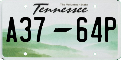 TN license plate A3764P