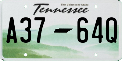 TN license plate A3764Q