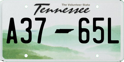 TN license plate A3765L