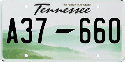 TN license plate A3766O