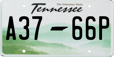 TN license plate A3766P