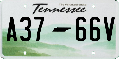 TN license plate A3766V