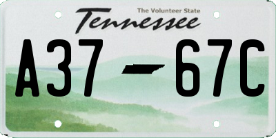 TN license plate A3767C