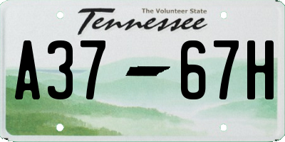 TN license plate A3767H