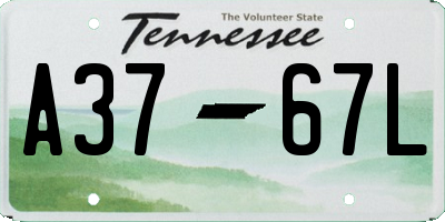 TN license plate A3767L