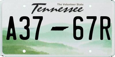 TN license plate A3767R