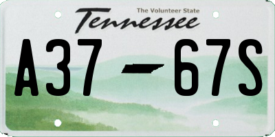 TN license plate A3767S