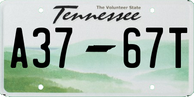 TN license plate A3767T