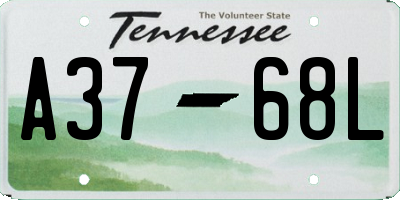 TN license plate A3768L