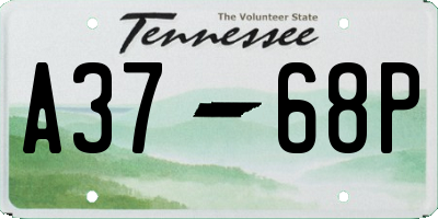 TN license plate A3768P