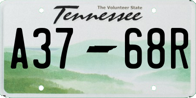 TN license plate A3768R