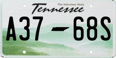 TN license plate A3768S