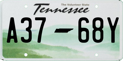TN license plate A3768Y