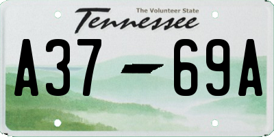 TN license plate A3769A