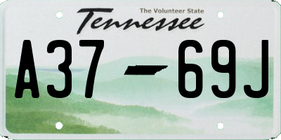 TN license plate A3769J