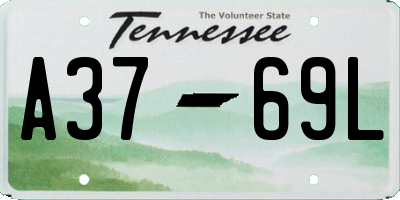 TN license plate A3769L