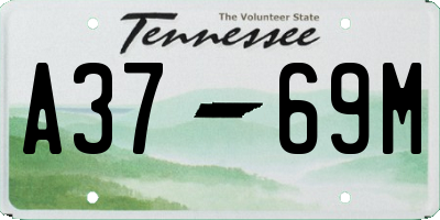 TN license plate A3769M