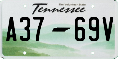 TN license plate A3769V