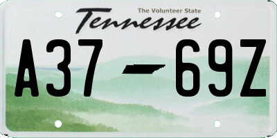 TN license plate A3769Z