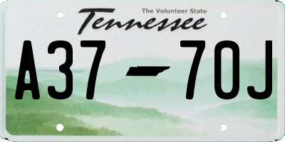 TN license plate A3770J