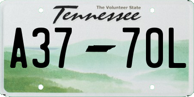 TN license plate A3770L