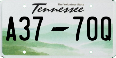 TN license plate A3770Q