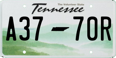 TN license plate A3770R