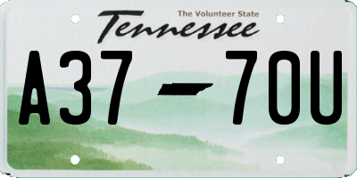 TN license plate A3770U