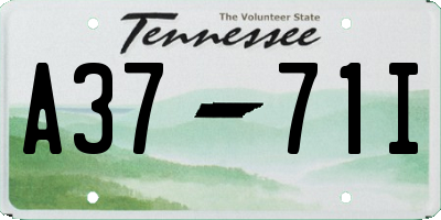 TN license plate A3771I