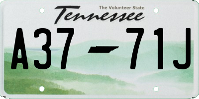 TN license plate A3771J