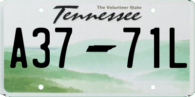 TN license plate A3771L