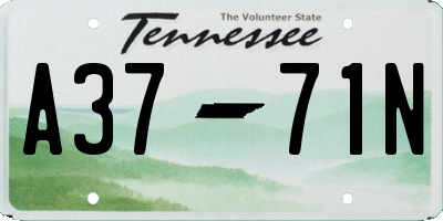TN license plate A3771N