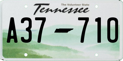 TN license plate A3771O